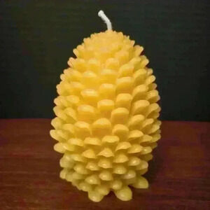 Blossom Hill Nursery Beeswax Candle - Large Pinecone - Handmade- Ontario, Canada